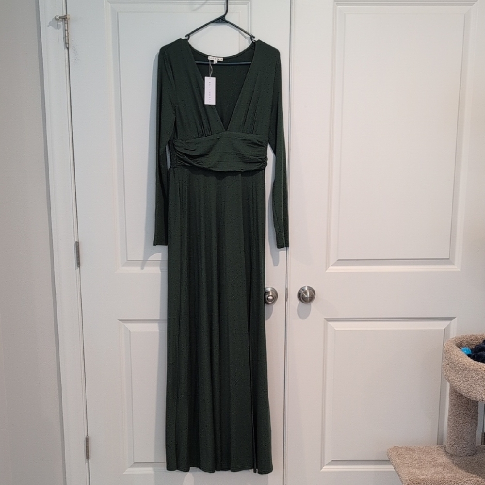 Baltic Born Deep Green Long Sleeve Dress